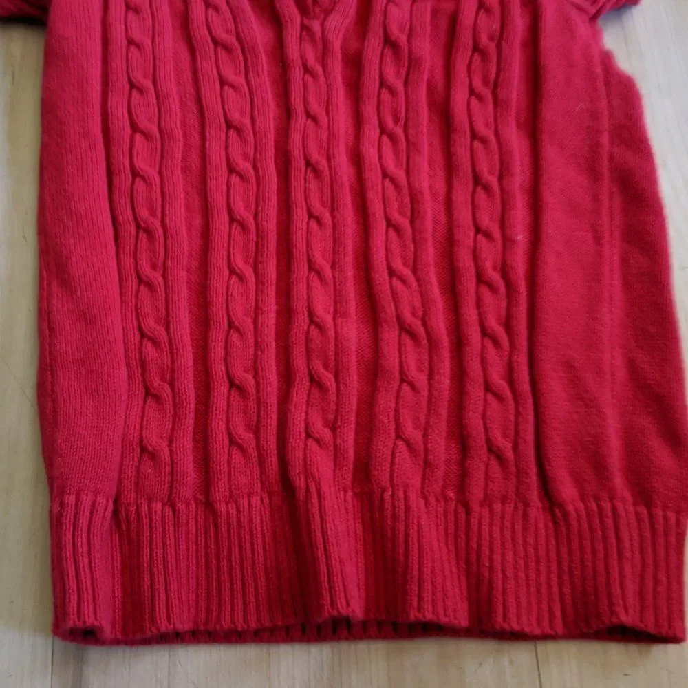 Gymboree Girl Knit Top Shirt Red Button‎ Down Pull